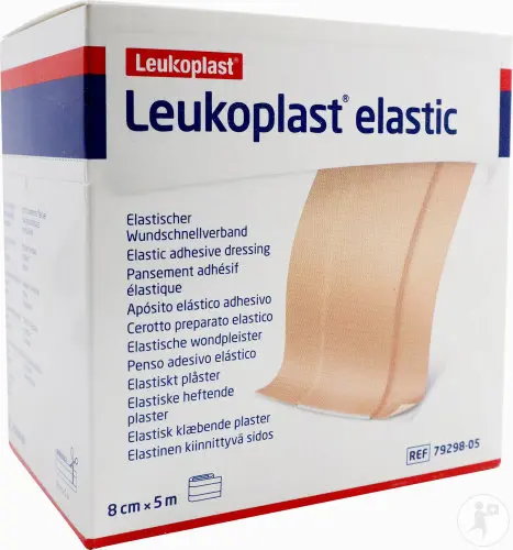 [LEUKOPLASTEL8] Bande de pansement élastique Leukoplast Elastic 8cm x 5m