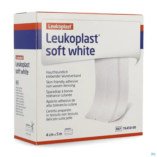 [LEUKOPSOFTWHI4] Pansement adhésif pour peaux sensibles Leukoplast Soft White 4cm x5m