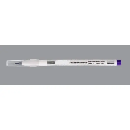 Marqueur cutané chirurgical avec réglette