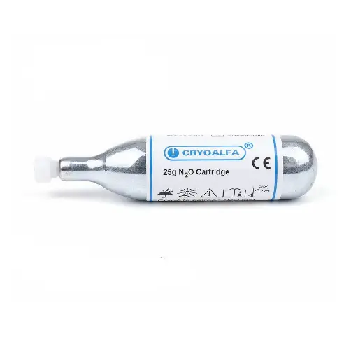 [CARTN2O25GS] Cartouches de gaz avec valve N2O pour CryoAlfa SUPER/LUX 25gr