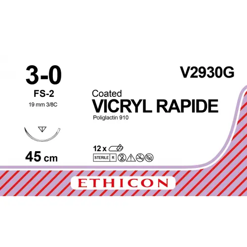 [VICRYL30RAPID] Vicryl Rapide 3-0 45cm FS-2 V2930G /12 fils