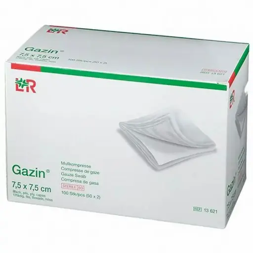 [LR18503] Compresses de gaze GAZIN 7,5 x 7,5 CM Non-Stérile - Paquet de 100 compresses