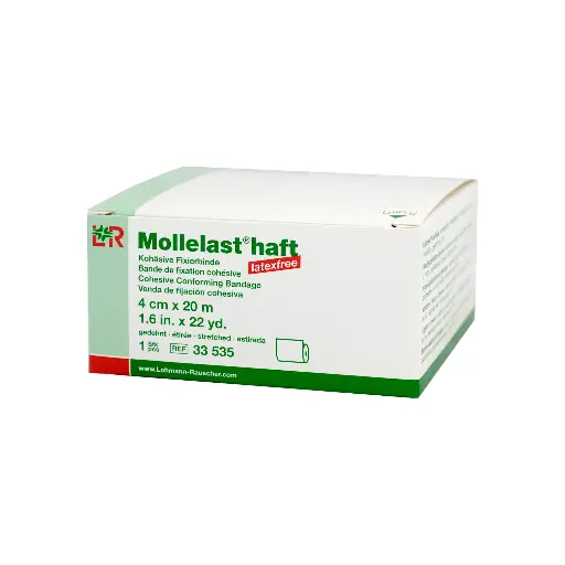 [LR30068] Bande de fixation élastique Mollelast HAFT 4cm x 20m Non-Stérile