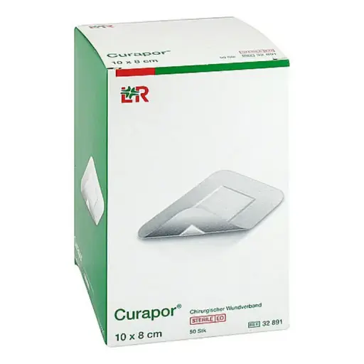 [LR32913] Pansements chirurgicaux CURAPOR avec compresse non adhérente stérile - 10 x 8 cm - Boîte de 50