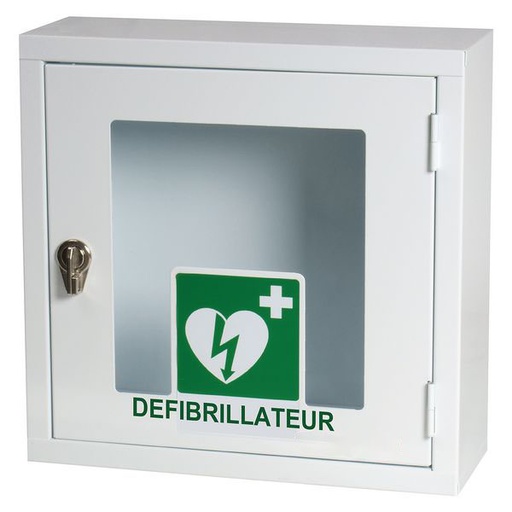 [ARMOIREAED] Armoire de rangement en métal avec logo AED pour défibrillateur
