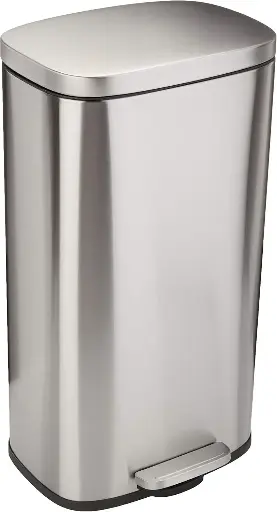 [POUBELLEINOX70] Poubelle à fermeture douce, 70 L, inox satiné