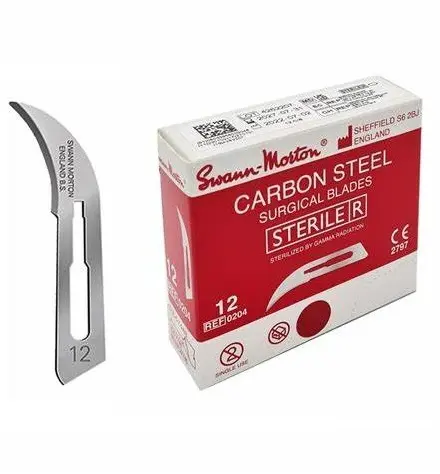 [LAMESST12] Lames de bistouri stériles n°12 - boîte de 100