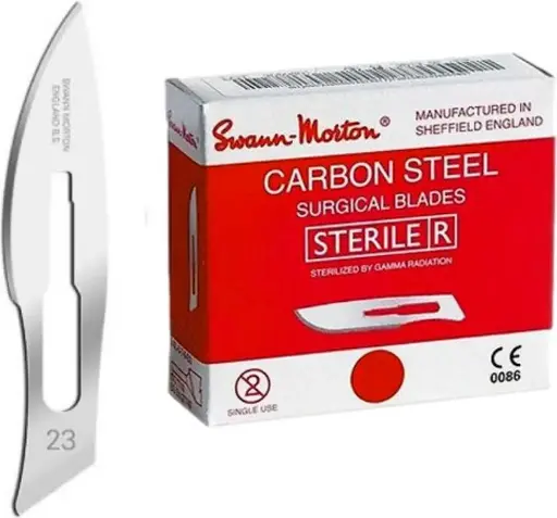 [LAMESST23] Lames de bistouri stériles n°23 - boîte de 100