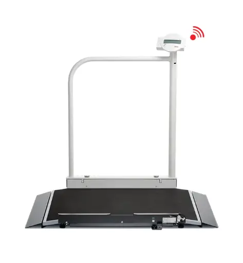 [6777021994] SECA 677 - Platforme de pesée, classe d'étalonnage III(3) digitale, BMI, incl. 2 rampes Interface RS232 intégré Alimentation: bloc d'alimentation Tension/fréquence: 100-240V AC/50-60Hz Adaptateur de fiche: EURO, UK, AUS, US Capacité: 300kg Division: 100g < 200kg > 200g