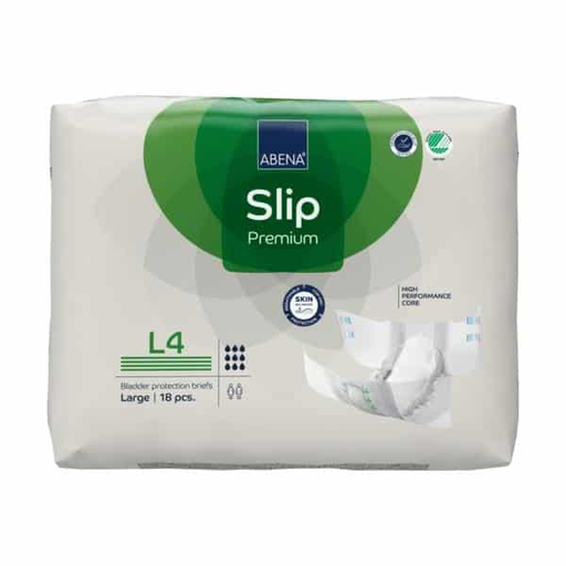 [ABENA SLIP L4] ABENA SLIP - PREMIUM - L4 - Change complet - 80 x 97 cm - Taille hanche 100-150 cm - 4000 ml - Vert - 4x18pièces 