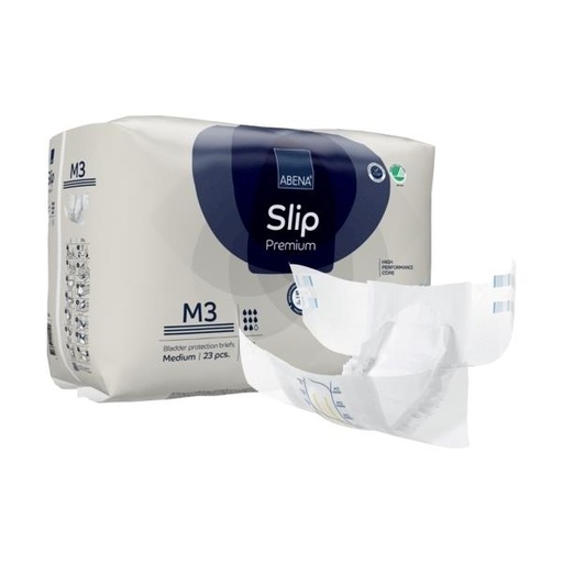[ABENA SLIP M3] ABENA SLIP - PREMIUM - M3 - Change complet - 67 x 84 cm - Taille hanche 70-110 cm - 3100 ml - Bleu - 4x23pièces 