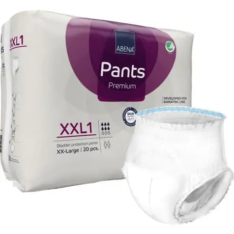 [ABENAPANTS-XXL] ABENA PANTS PREMIUM - XXL1 - Lange Culotte - 107 x 107 cm - Taille hanche 153-203 cm - 1700 ml - Lila - 4x20pièces