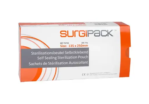 [70756] Surgipack Pochettes/Sachets de stérilisation Autocollant 135x250mm /200pcs