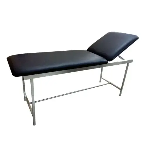 Divan d'examen INOX - 2 plans - noir 