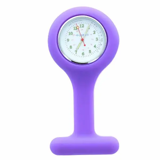 [COMED2430048] Montre infirmière étanche avec boitier en silicone violet